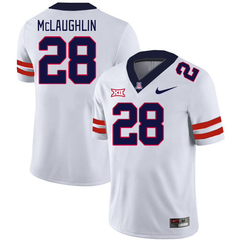 #28 Steve McLaughlin Arizona Wildcats Jerseys Football Stitched-White
